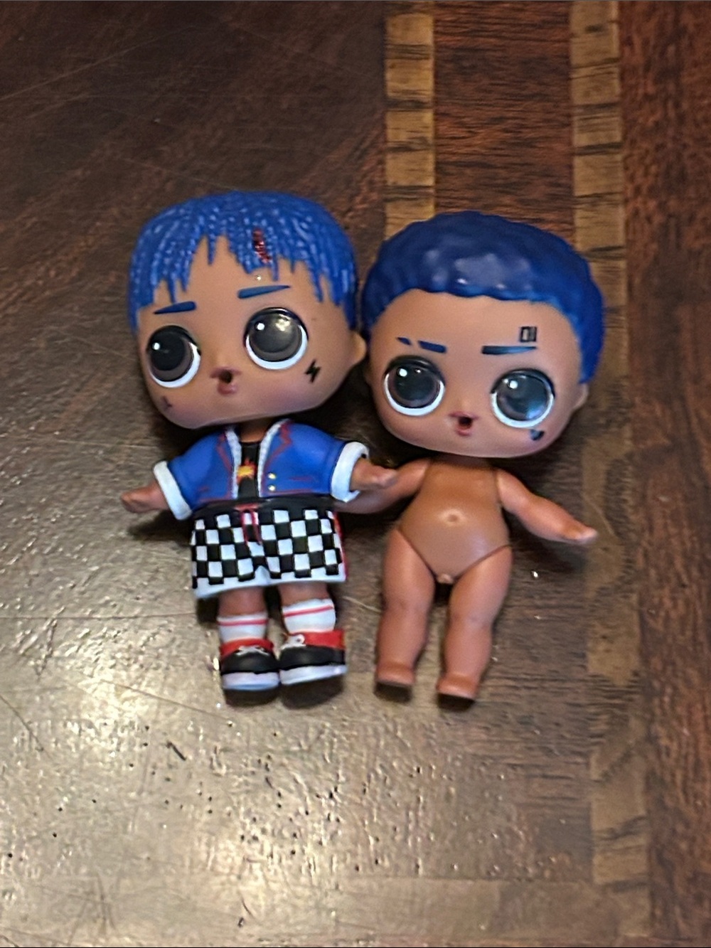 Lole Blue-Haired Twin Dolls
